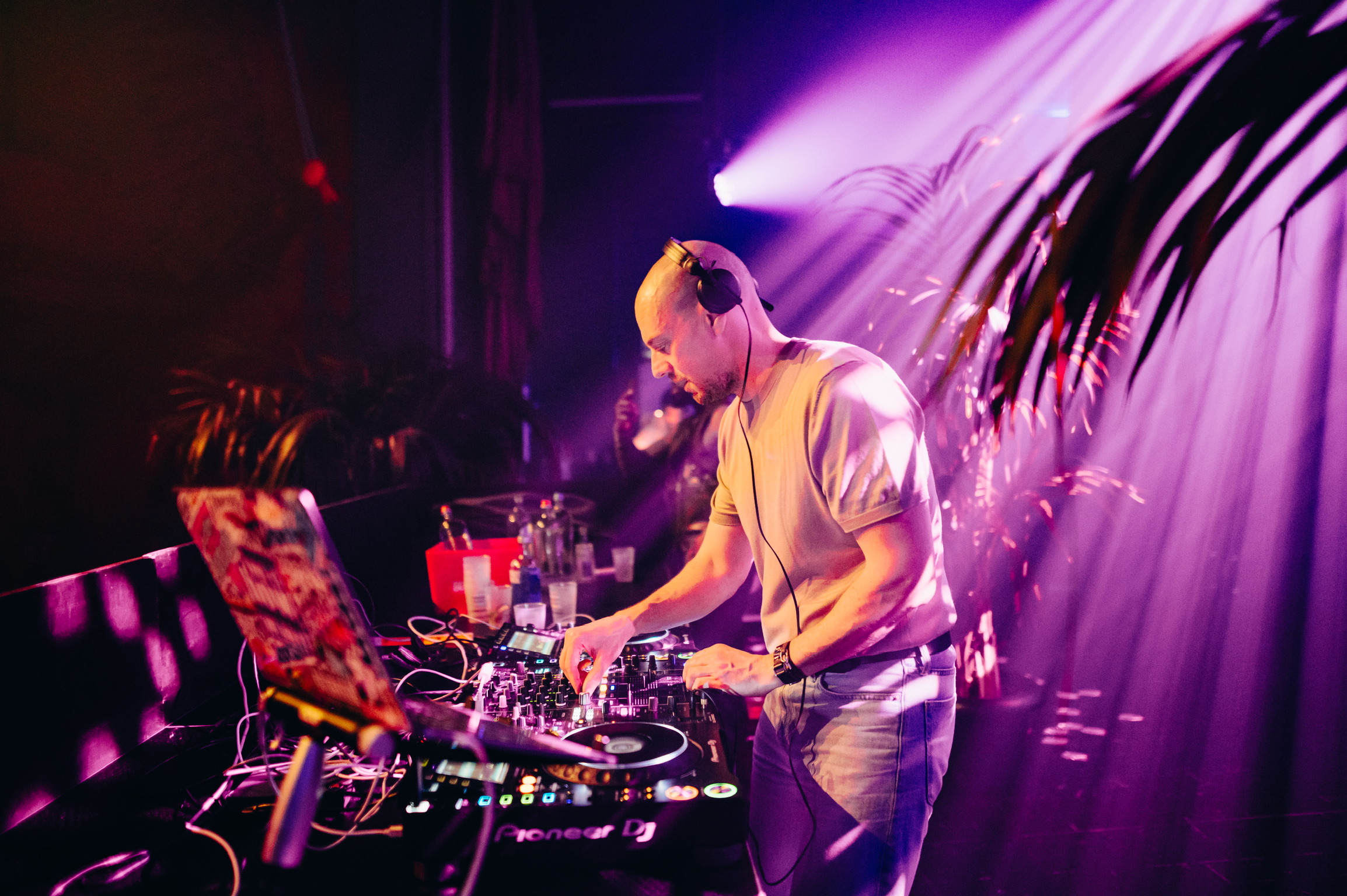 Guests dancing at a wedding reception